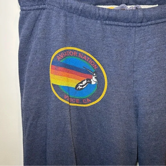 Aviator Nation Venice California Logo Joggers Navy Blue Size Large - Picture 2 of 14